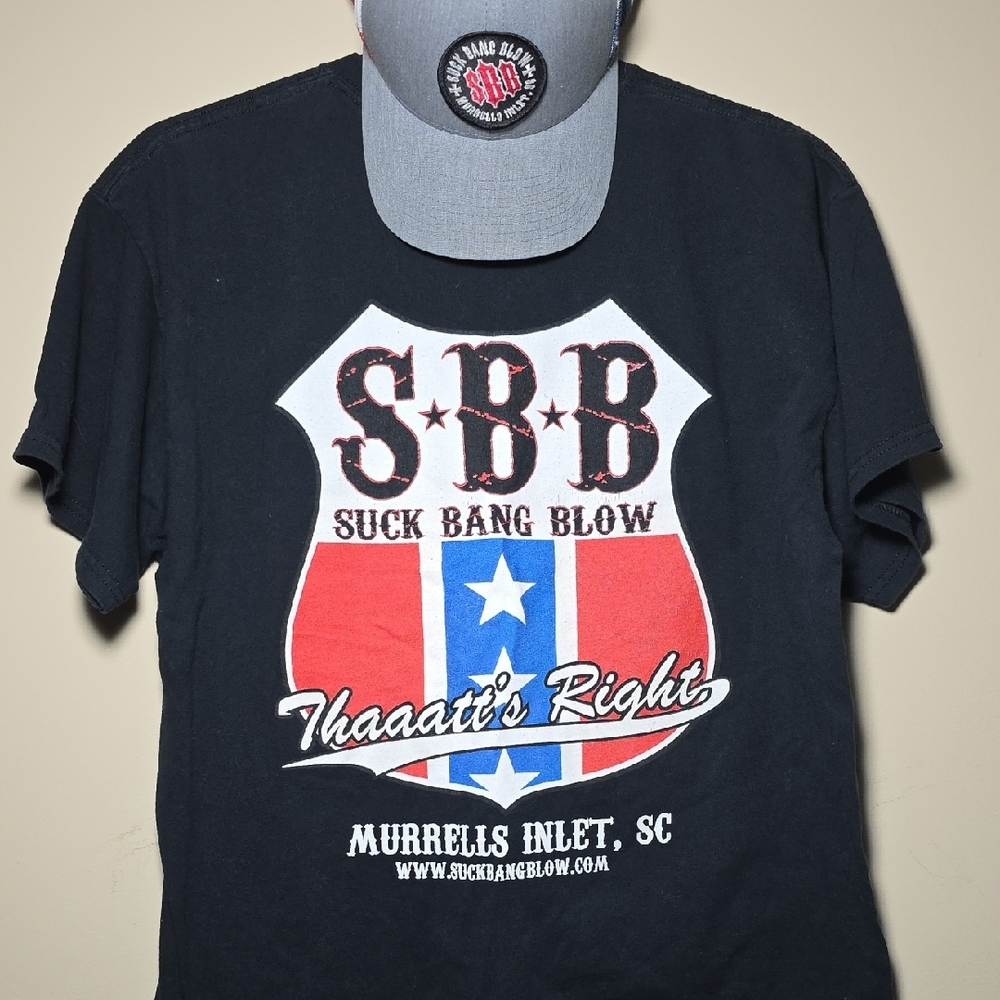 Suck Bang Blow Murrells Inlet, SC. Graphic Tee & Hat Set - Picture 7 of 8